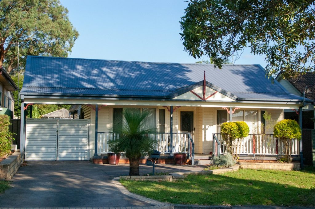 Australian family home with a front lawn